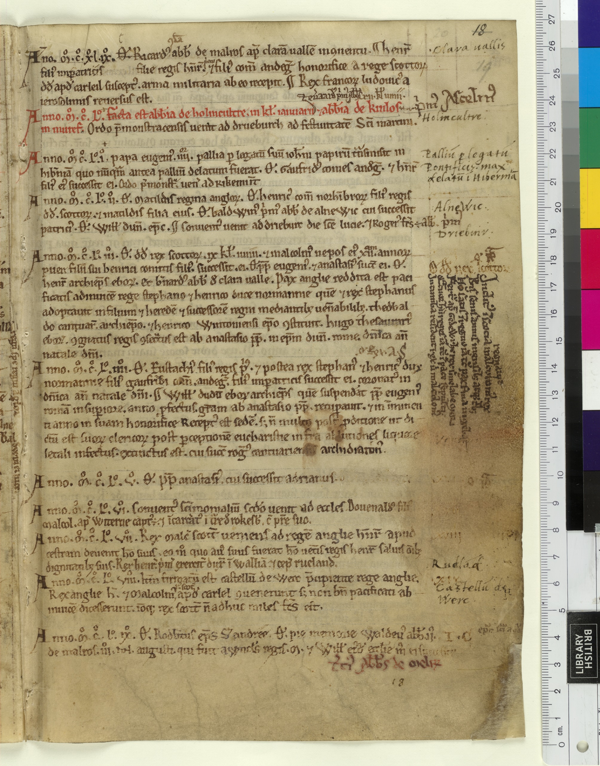 Melrose Abbey Chronicle Manuscript
